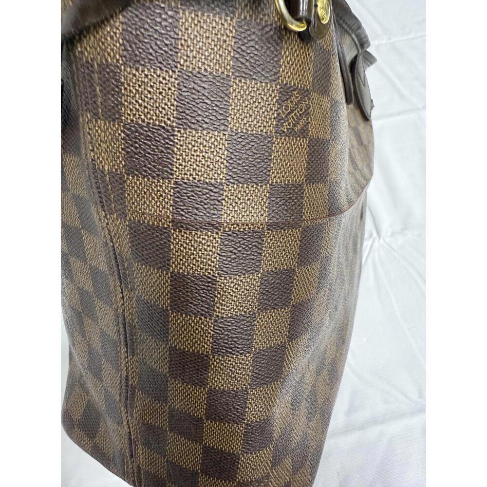 Louis Vuitton Neverfull MM Tote Bag Womens Brown Damier Ebene Red Lining Canvas - Picture 15 of 16